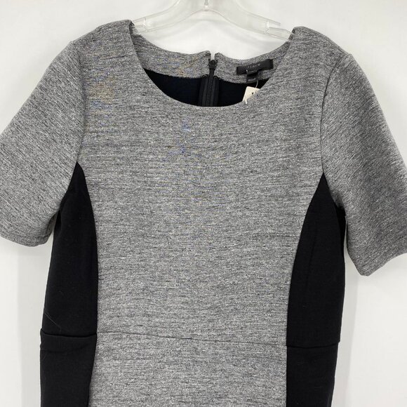 J. Crew Black & Gray Short Sleeve Midi Dress | Versatile & Stylish - Picture 4 of 6